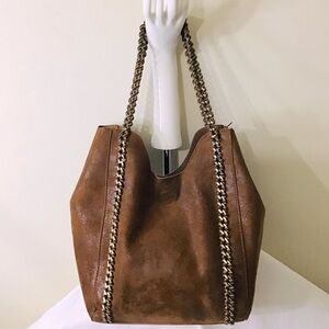 Faux Suede Hobo Shoulder Bag